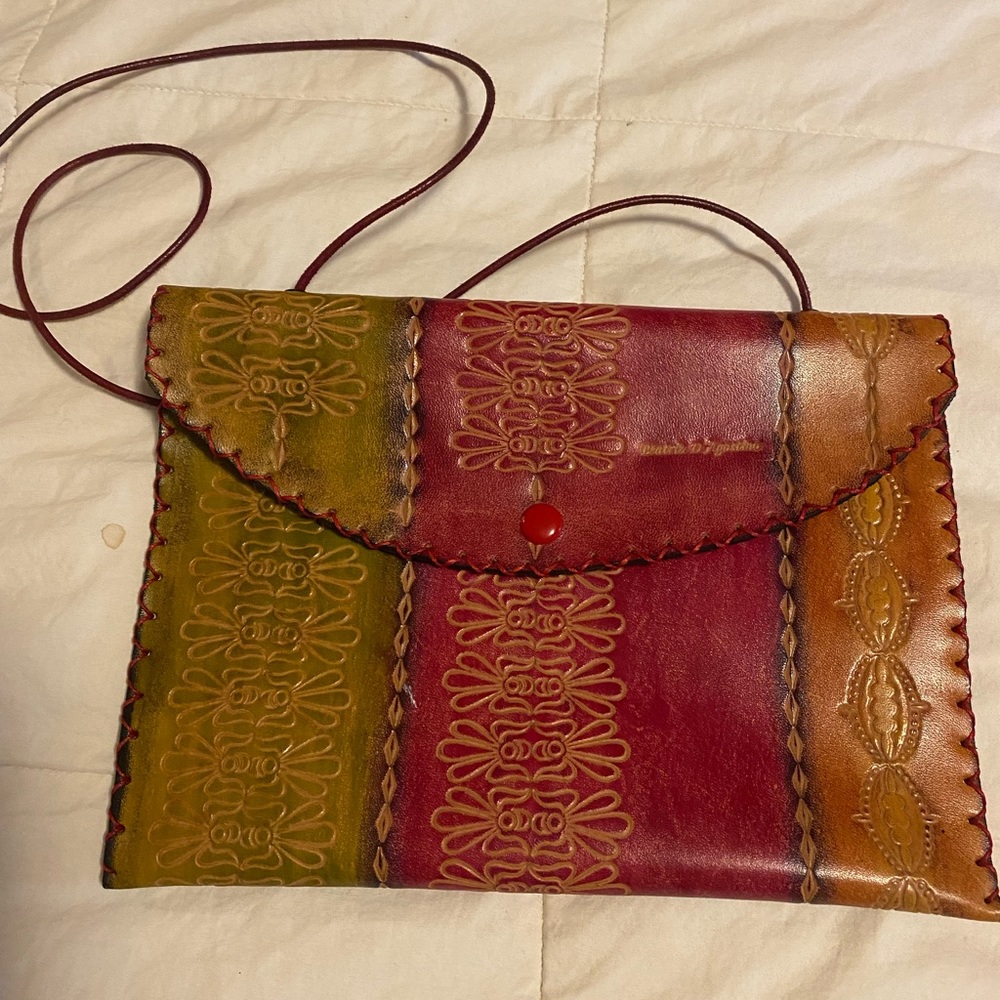 Funky leather purse from Argentina